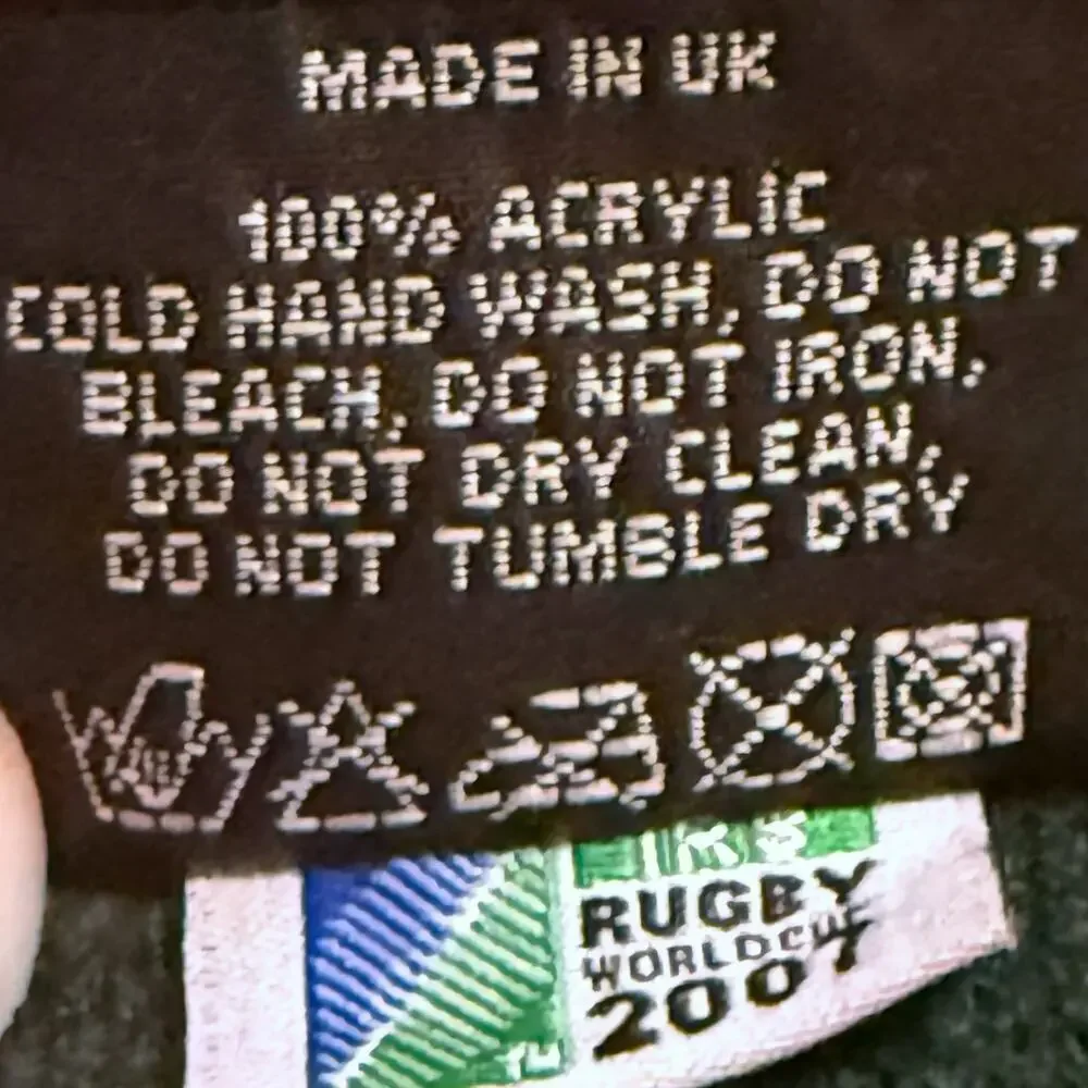 Retro Sprongoboks South Africa Rugby Scarf 2007 Rugby World Cup Green Knit
